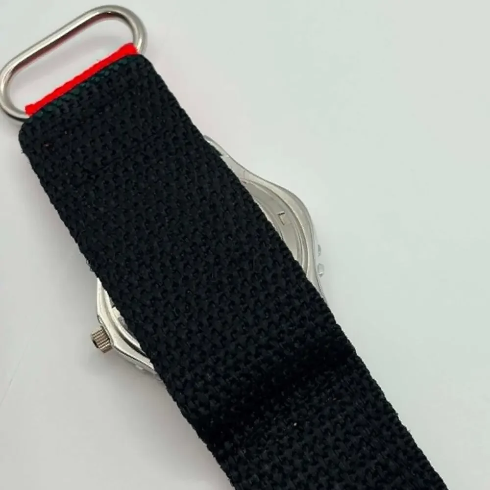 Silver & Red King Wood Heart Watch
